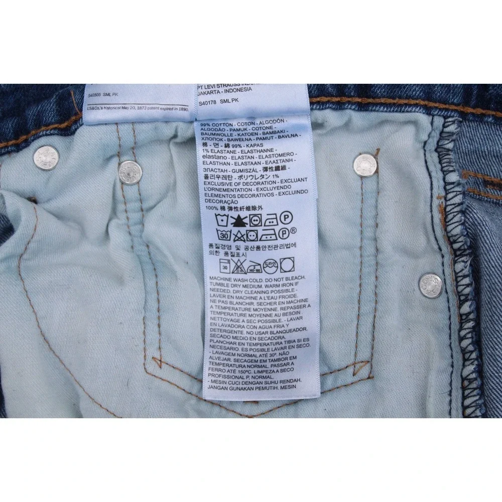 Levi's 511 Jeans‎ Men's 34x32 (Tag 34x34) Blue Stretch Slim Fit Straight Denim